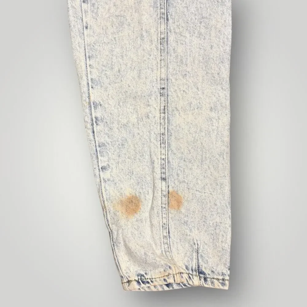 Vintage Lee Air Gear Jeans 30x34 Acid Wash Cargo Pleated 80s NWT Deadstock Rare